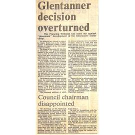 Glentanner decision overturned / Council chairman disappointed