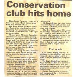 Conservation club hits home