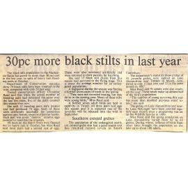 30pc more black stilts in last year