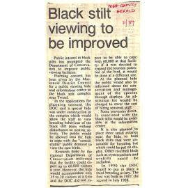 Black stilt viewing to be improved