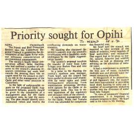 Priority sought for Opihi
