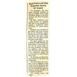 Royal Forest and Bird Protection Society SC branch