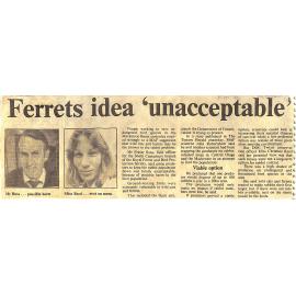 Ferrets idea 'unacceptable'