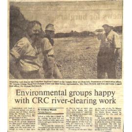 Environmental groups happy with CRC river-clearing work