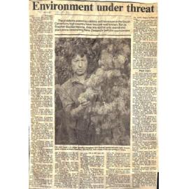 Environment under threat