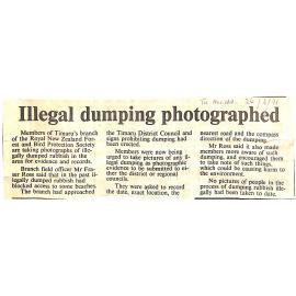 Illegal dumping photographed