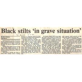 Black stilts 'in grave situation'