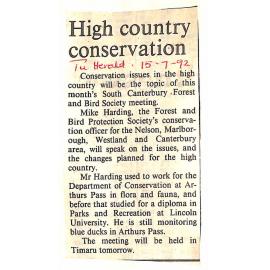 High country conservation