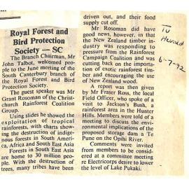 Royal Forest and Bird Protection Society - SC