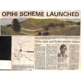 Opihi scheme launched: $26m dam and hydro power station