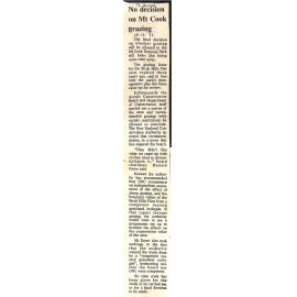 No decision on Mt Cook grazing