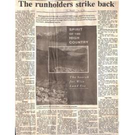 The runholders strike back