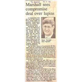 Marshall sees compromise deal over lupins
