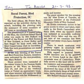 Royal Forest, Bird Protection, SC