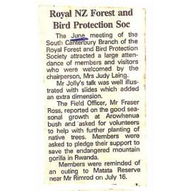 Royal NZ Forest and Bird Protection Soc