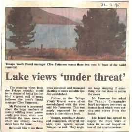 Lake views 'under threat'