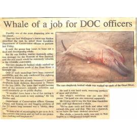 Whale of a job for DOC officers