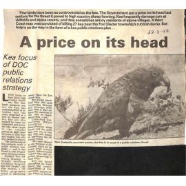 A price on its head: Kea focus of DOC public relations strategy