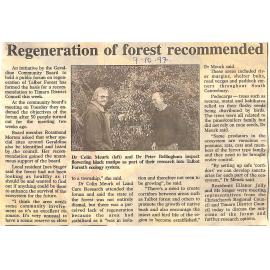 Regeneration of forest recommended