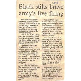 Black stilts brave army's live firing