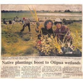 Native plantings boost to Otipua wetlands