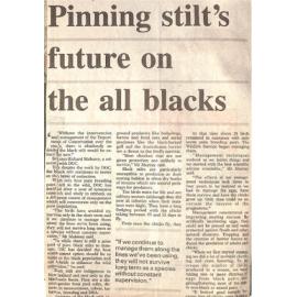 Pinning stilt's future on the all blacks