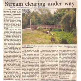 Stream clearing underway
