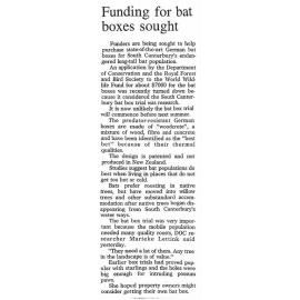 Funding for bat boxes sought