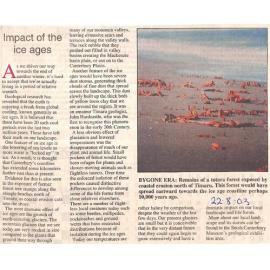 Impact of the ice ages