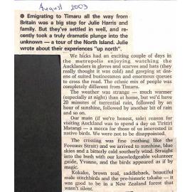 Immigrants experiences 'up north'