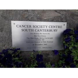 Cancer Society plaque 