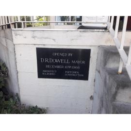 Pioneer Hall opening plaque