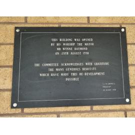 SPCA building plaque