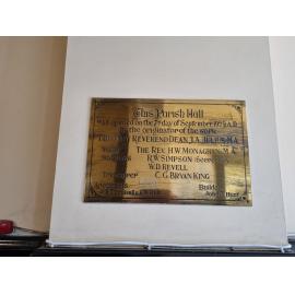 St Mary's Parish Hall plaque