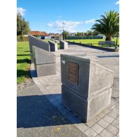 Caroline Bay interpretive memorial plaque