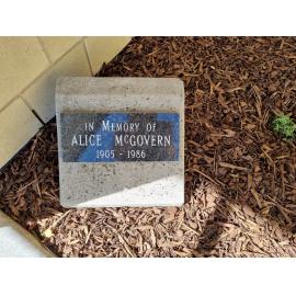 Alice McGovern memorial plaque