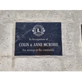 Colin & Anne McRobie plaque