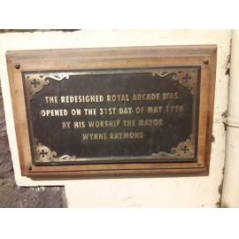 Royal Arcade plaque, Timaru