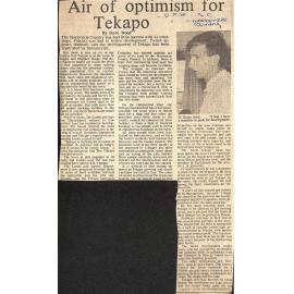 Air of optimism for Tekapo