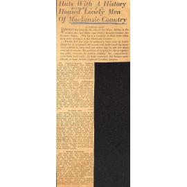 Huts with a History Housed Lonely Men of Mackenzie Country