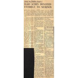 Along the Haldon Road- 2: 58,863 Acres Devoted Entirely to Merinos