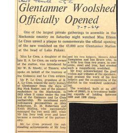 Glentanner Woolshed Officially Opened