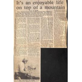 It's an enjoyable life on top of a mountain