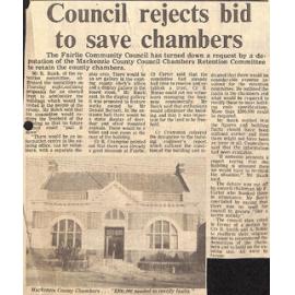Council rejects bid to save chambers