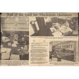 End of the road for Mackenzie chambers