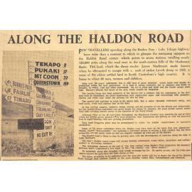 Along the Haldon Road