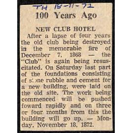 100 Years Ago: New Club Hotel