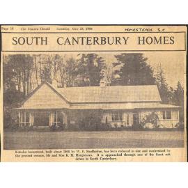 South Canterbury Homes: Kakahu Homestead Set Beside Hills, River and Fine Trees