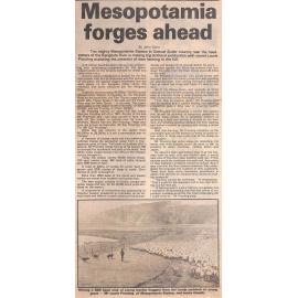 Mesopotamia forges ahead