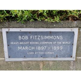 Bob Fitzsimmons residence plaque